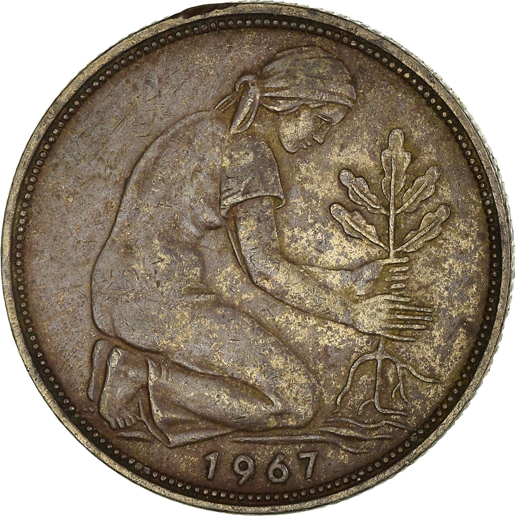 Coin, GERMANY - FEDERAL REPUBLIC, 50 Pfennig, 1967