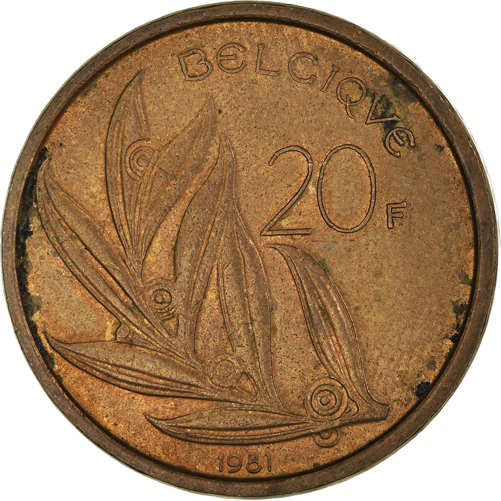 Monnaie, Belgique, 20 Francs, 20 Frank, 1981