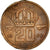 Coin, Belgium, 20 Centimes, 1958