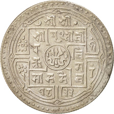 Népal, SHAH DYNASTY, Tribhuvana Bir Bikram, 2 Mohars, 1911, SUP, Silver, KM:695