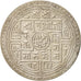 Nepal, SHAH DYNASTY, Tribhuvana Bir Bikram, 2 Mohars, 1911, AU(55-58), Silver...