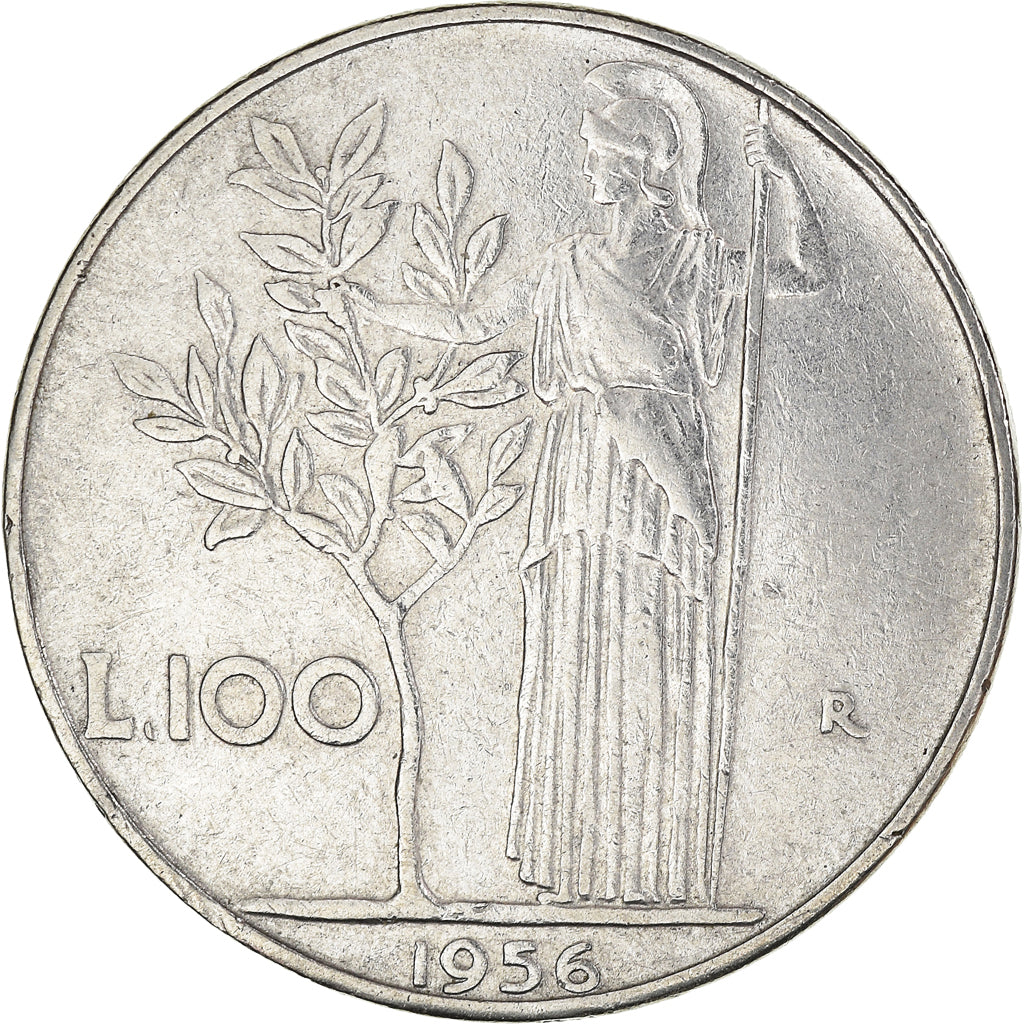 Moneda, Italia, 100 Lire, 1956