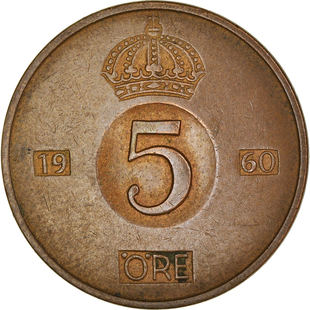 Münze, Schweden, 5 Öre, 1960