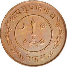 Nepal, SHAH DYNASTY, Tribhuvana Bir Bikram, 2 Paisa, 1939, MS(63), Copper, KM...