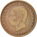 Munten, Cambodja, 10 Centimes, 1860, ZF, Bronze, KM:M3