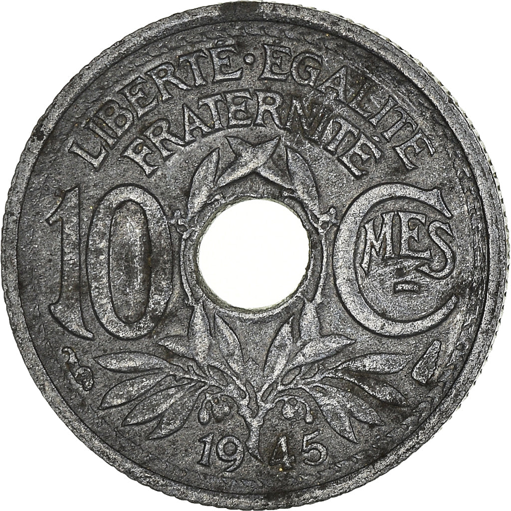 Coin, France, 10 Centimes, 1945
