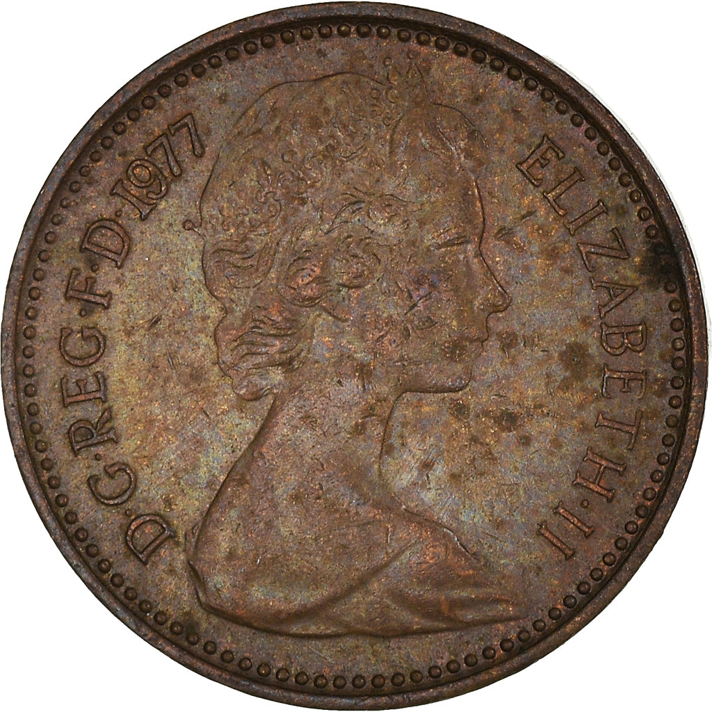 Münze, Großbritannien, 1/2 New Penny, 1977