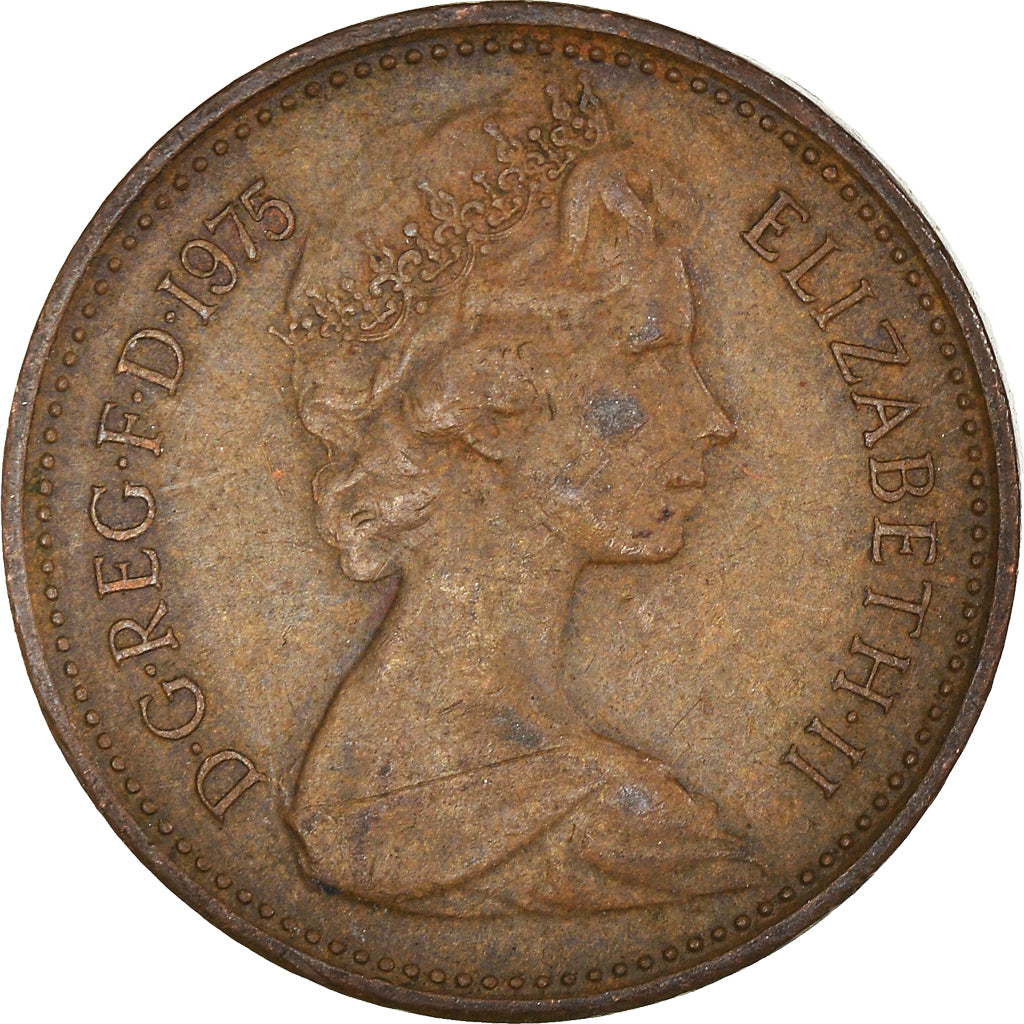 Coin, Great Britain, New Penny, 1975