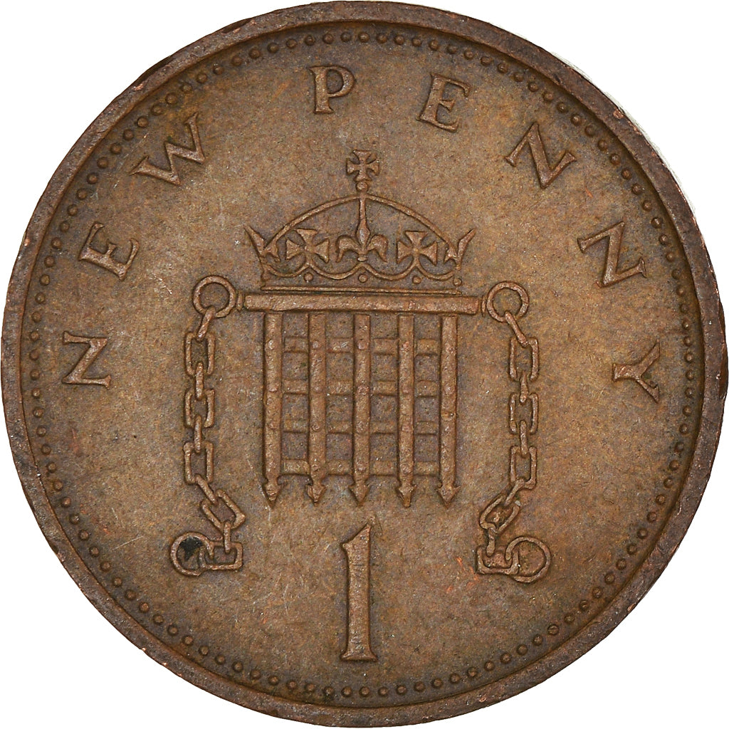 Coin, Great Britain, New Penny, 1975