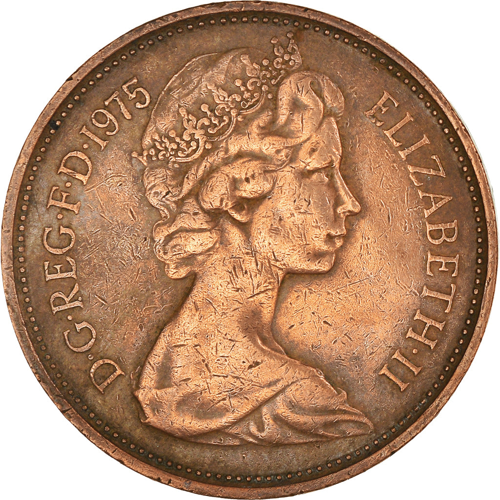 Münze, Großbritannien, 2 New Pence, 1975