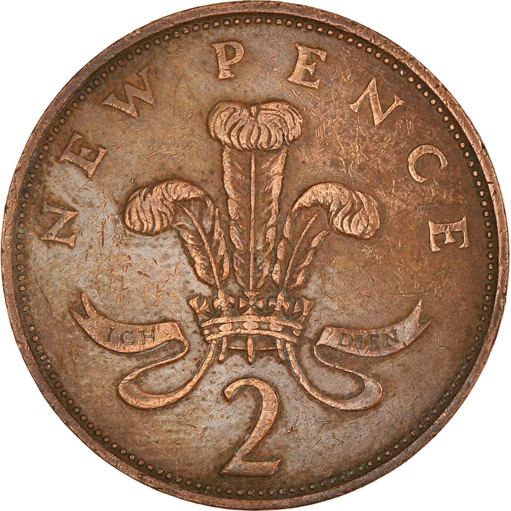 Münze, Großbritannien, 2 New Pence, 1975