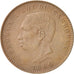 Cambodia, 10 Centimes, 1860, AU(50-53), Bronze, KM:M3