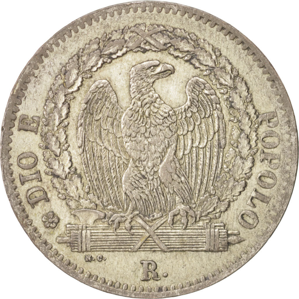 Moneta, STATI ITALIANI, ROMAN REPUBLIC, 40 Baiocchi, 1849, Rome, SPL-, Argento