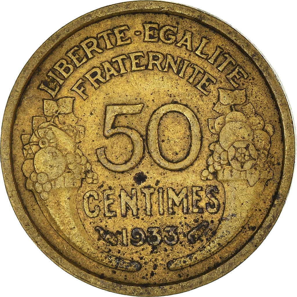 Moneta, Belgio, 50 Centimes, 1933
