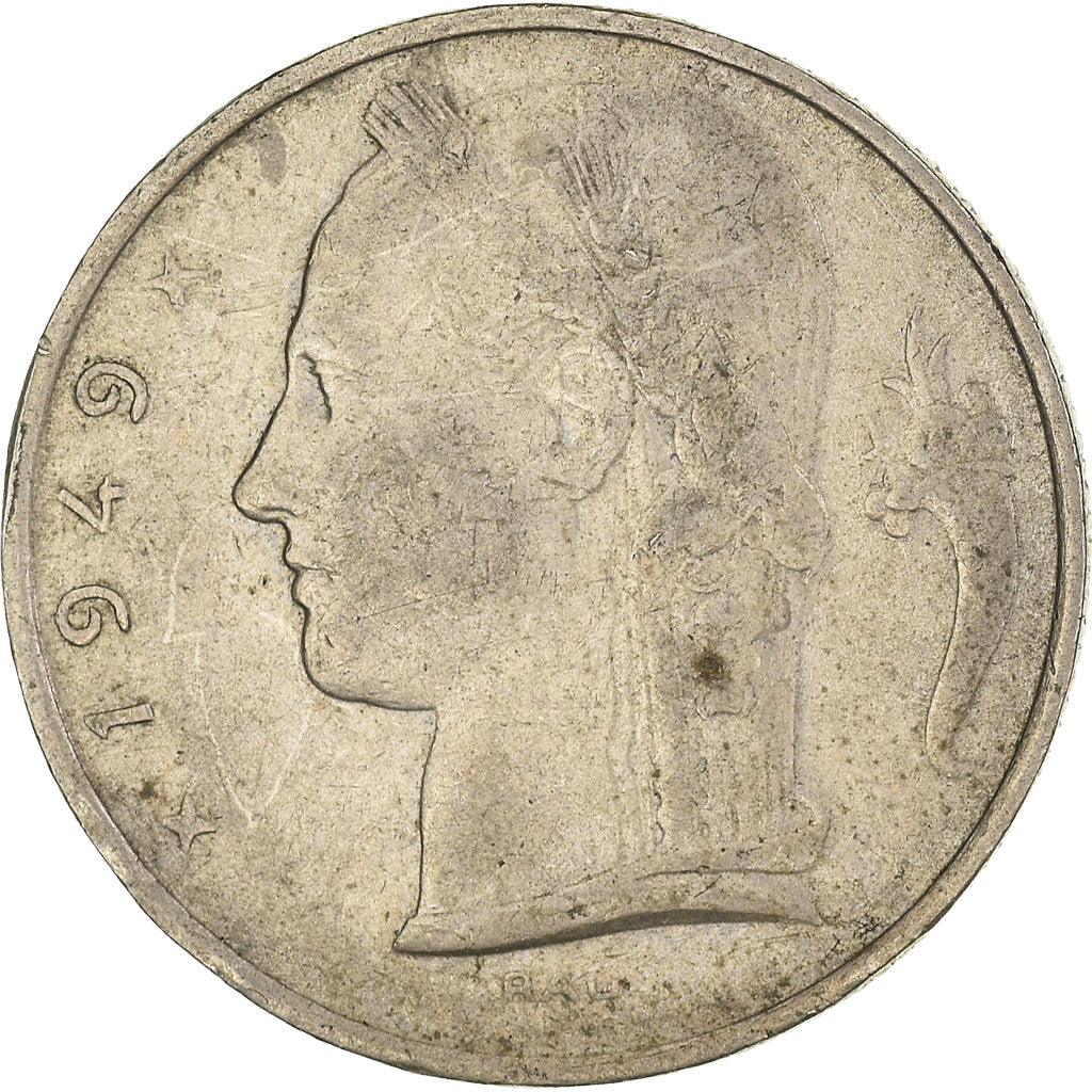 Moneta, Belgio, 5 Francs, 5 Frank, 1949
