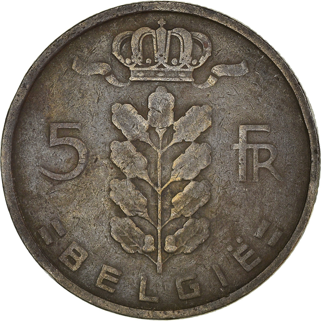 Moneta, Belgio, 5 Francs, 5 Frank, 1950