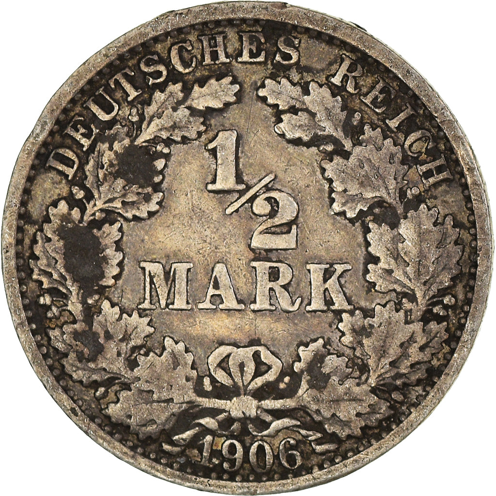 Coin, GERMANY - EMPIRE, 1/2 Mark, 1906