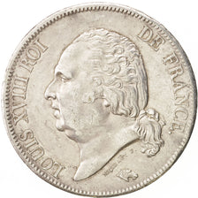 Moneta, Francja, Louis XVIII, Louis XVIII, 5 Francs, 1818, Rouen, AU(55-58)