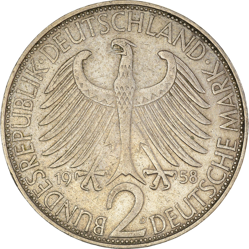 Moneta, GERMANIA - REPUBBLICA FEDERALE, 2 Mark, 1958
