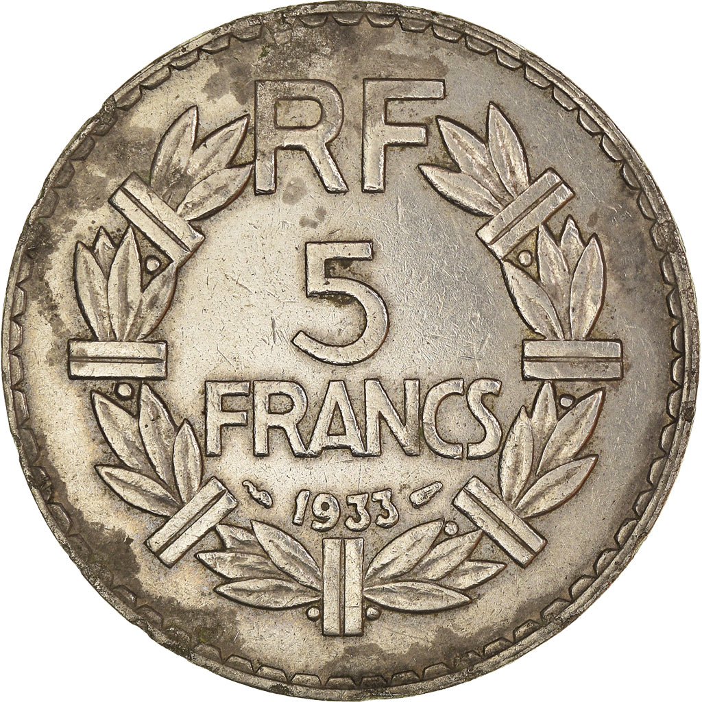 Münze, Frankreich, 5 Francs, 1933