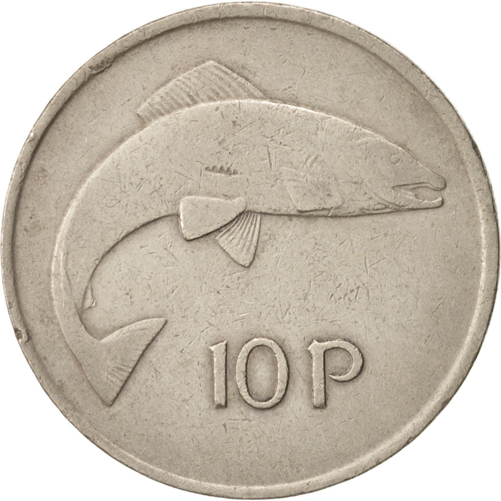 Coin, IRELAND REPUBLIC, 10 Pence, 1975, EF(40-45), Copper-nickel, KM:23