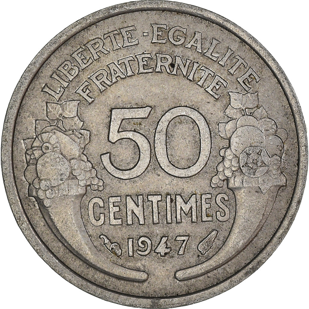 Moneta, Francja, 50 Centimes, 1947