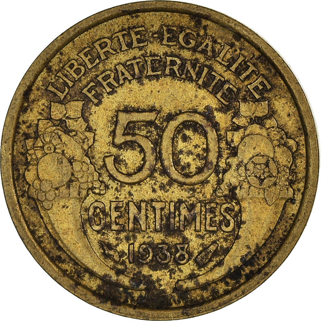 Münze, Frankreich, 50 Centimes, 1938