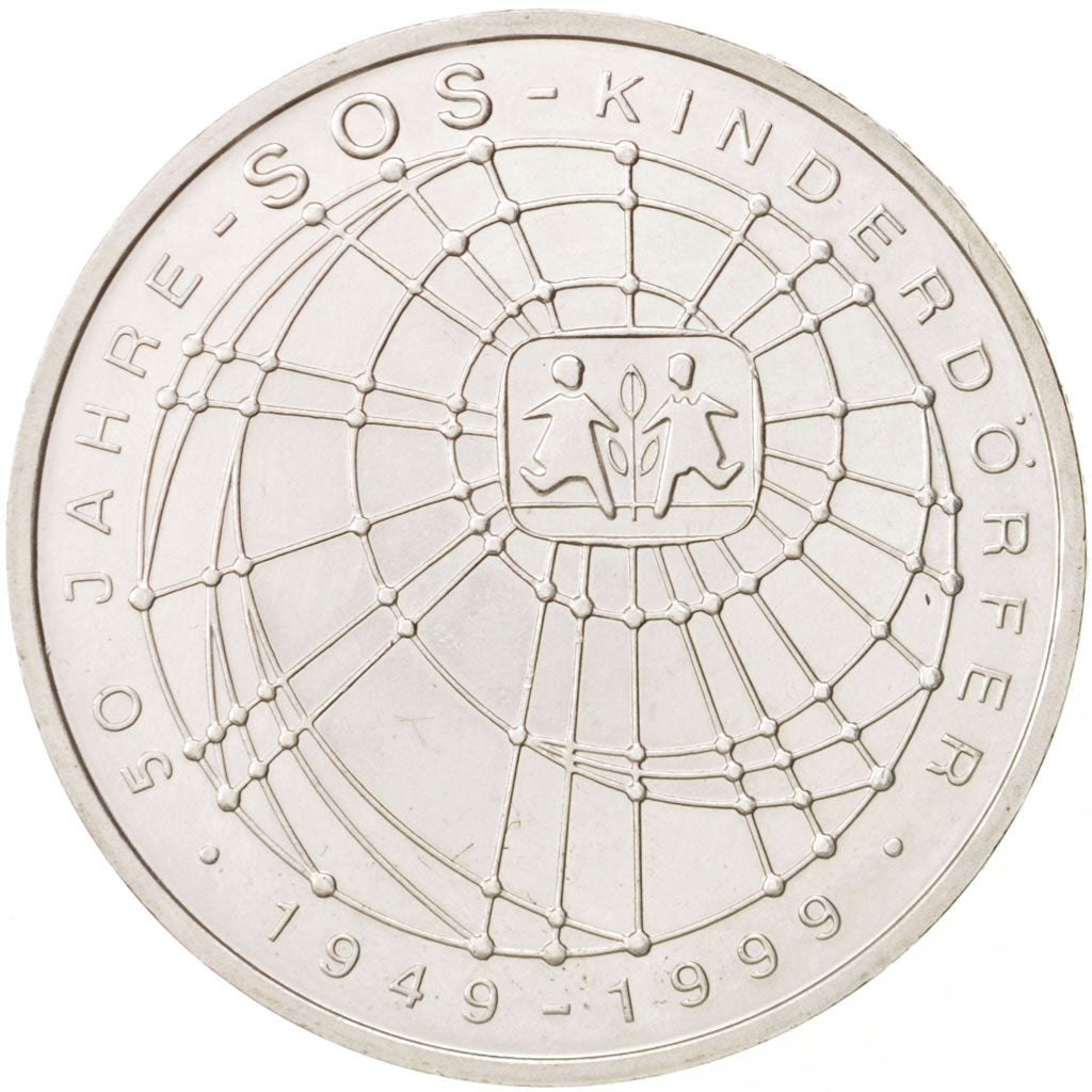 Münze, Bundesrepublik Deutschland, 10 Mark, 1999, Hamburg, VZ, Silber, KM:198