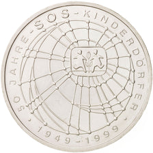 Münze, Bundesrepublik Deutschland, 10 Mark, 1999, Hamburg, VZ, Silber, KM:198