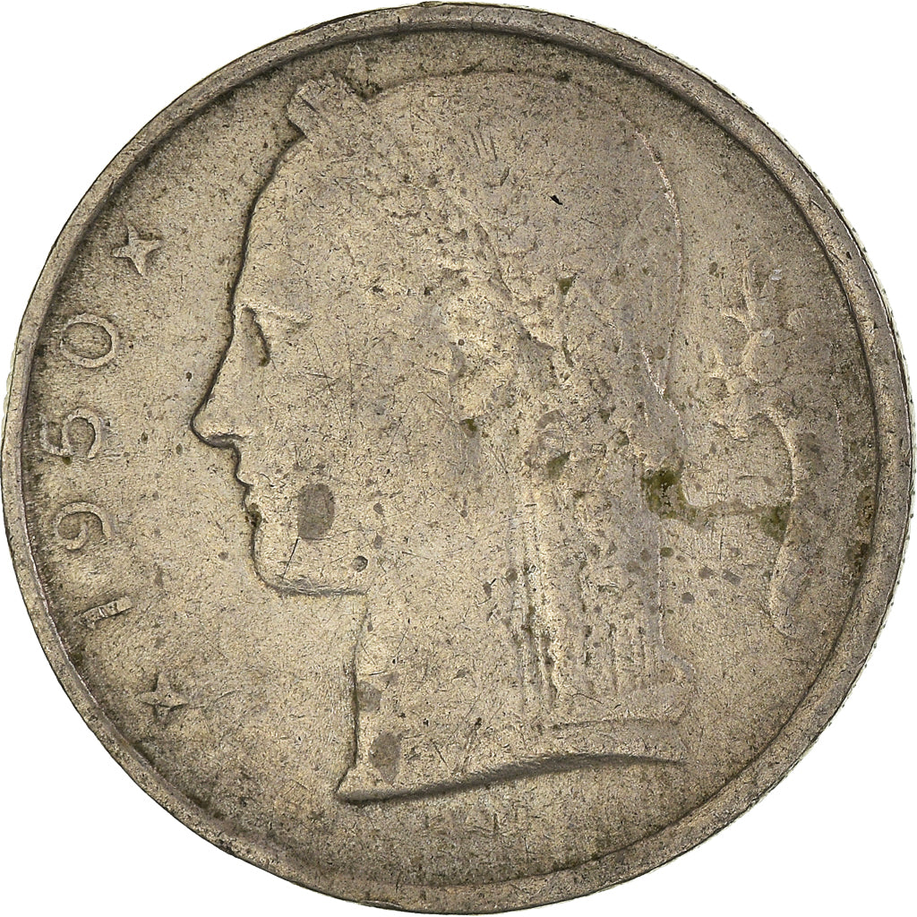 Munten, België, 5 Francs, 5 Frank, 1950
