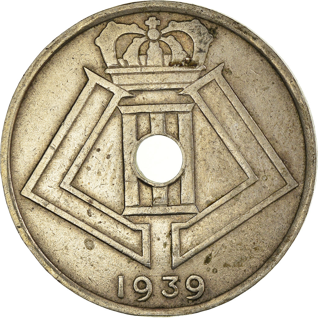Moneta, Belgia, 25 Centimes, 1939