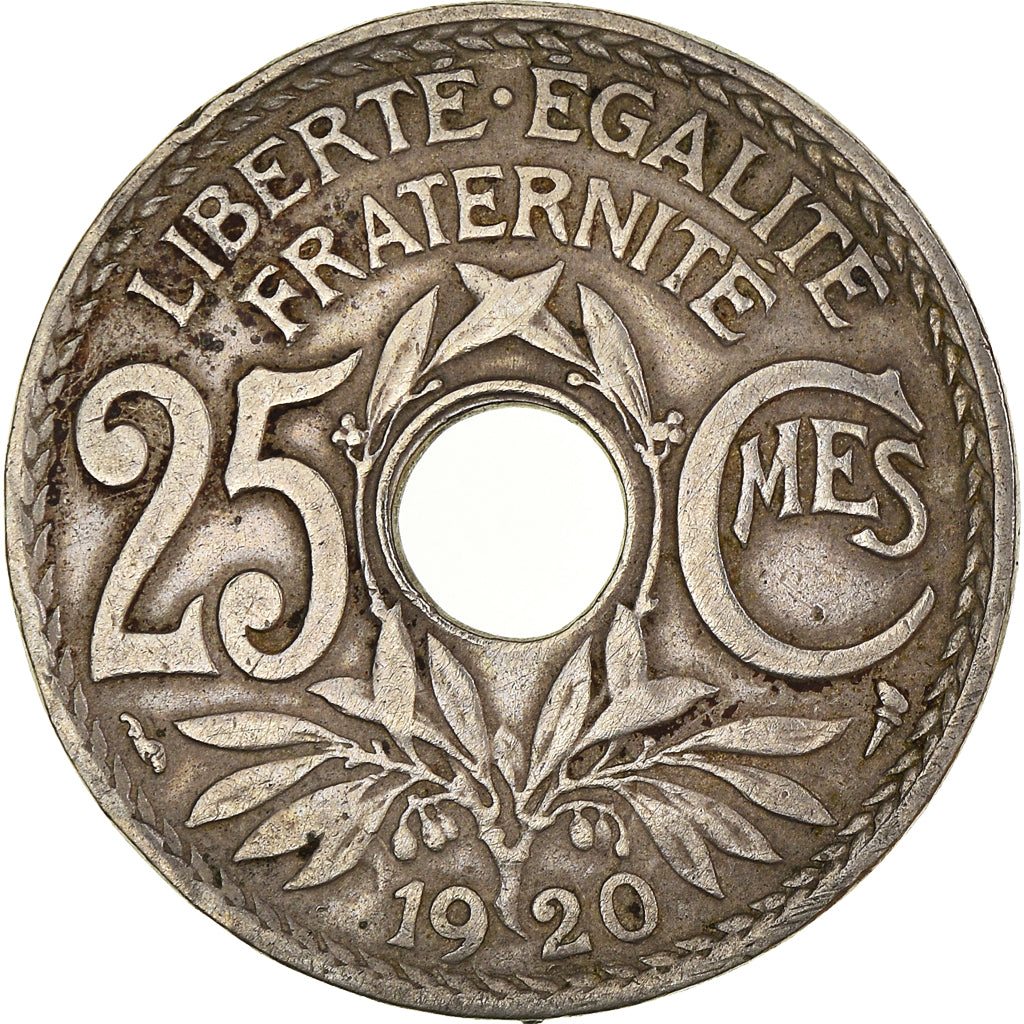 Munten, Frankrijk, 25 Centimes, 1920