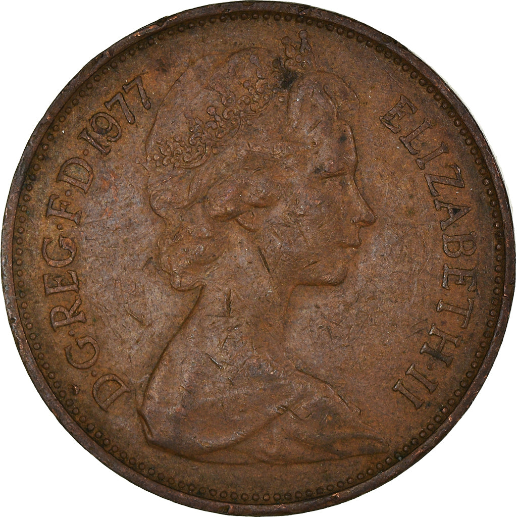 Moneda, Gran Bretaña, 2 New Pence, 1977
