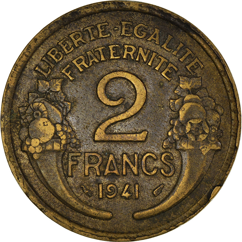 Moneta, Francia, 2 Francs, 1941