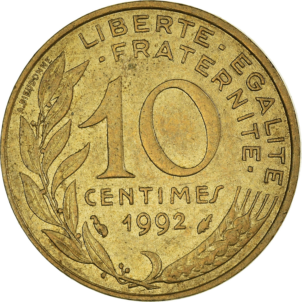 Coin, France, 10 Centimes, 1992
