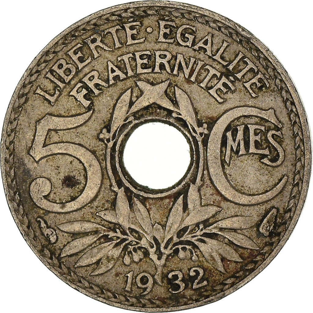 Moeda, França, 5 Centimes, 1932
