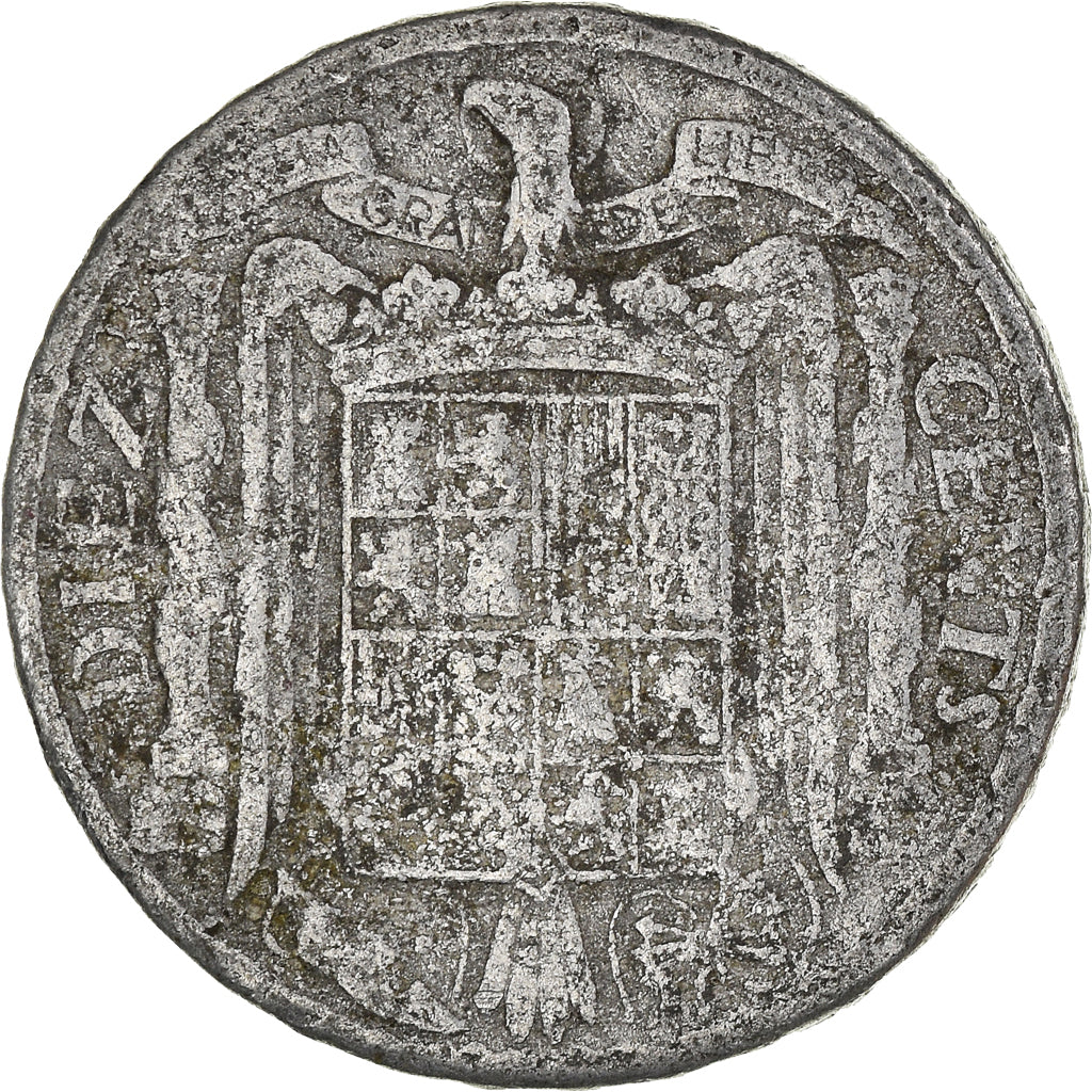 Moneta, Spagna, 10 Centimos, 1945