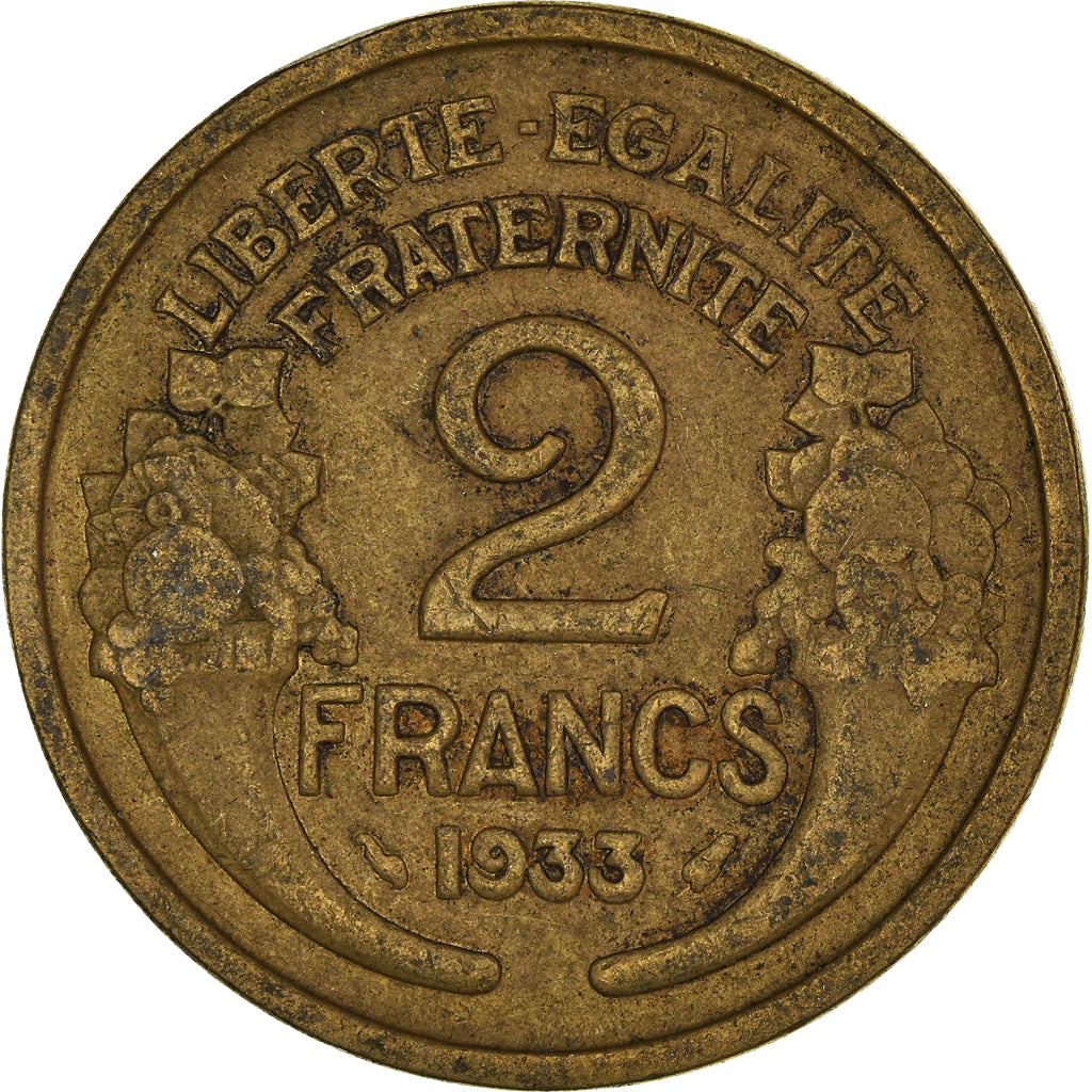 Moneta, Francia, 2 Francs, 1933