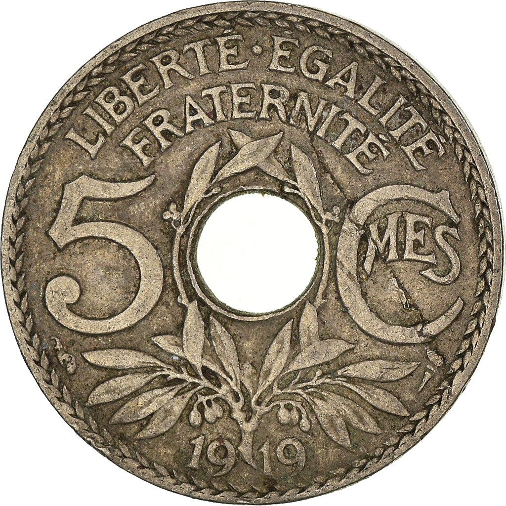 Moneta, Francia, 5 Centimes, 1919