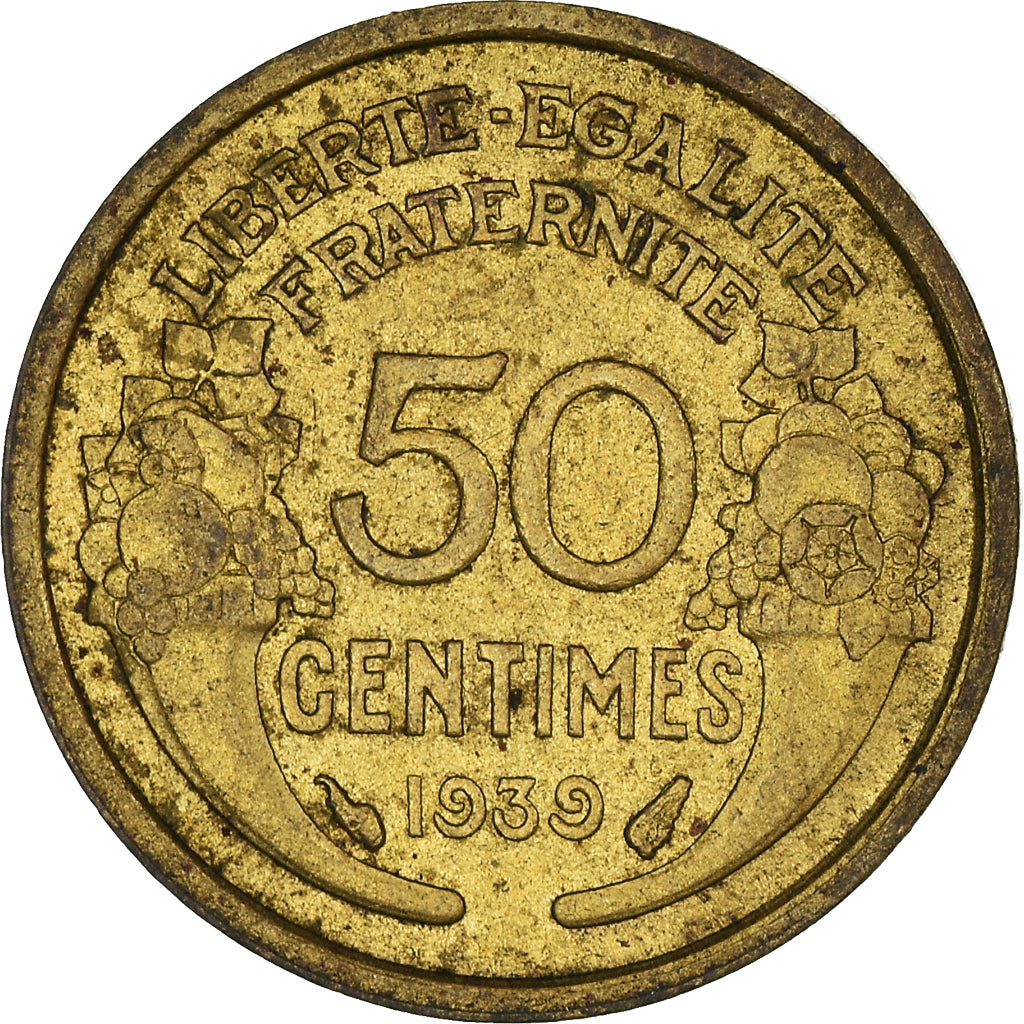 Moneta, Francja, 50 Centimes, 1939