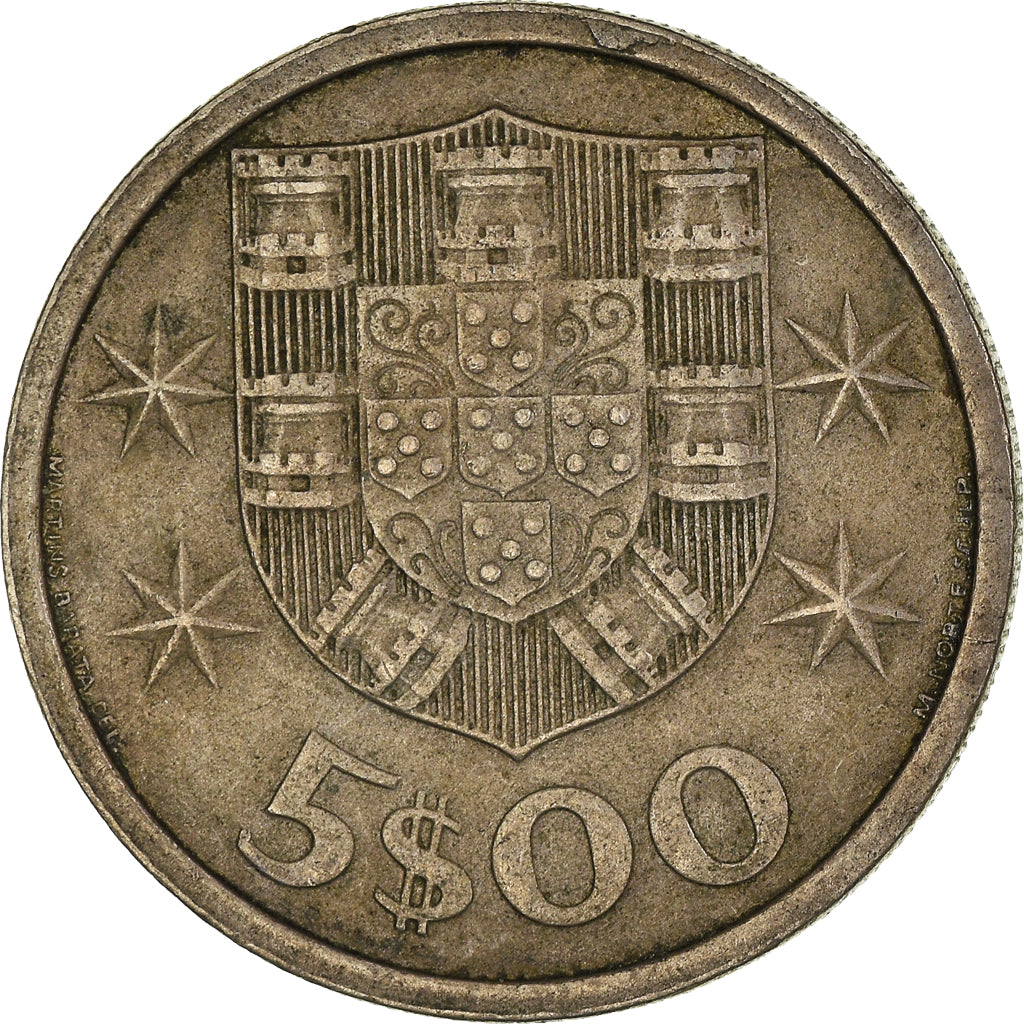 Moneta, Portogallo, 5 Escudos, 1975