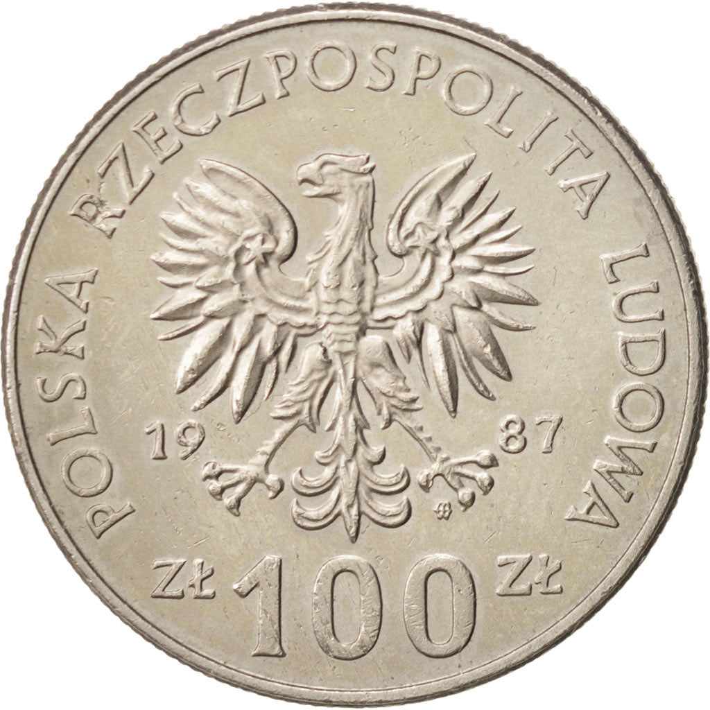 Poland, 100 Zlotych, 1987, Warsaw, EF(40-45), Copper-nickel, KM:167