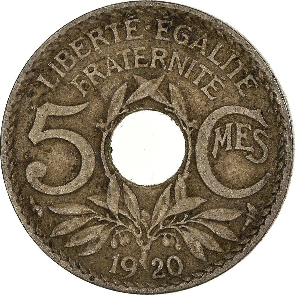Moneta, Francia, 5 Centimes, 1920