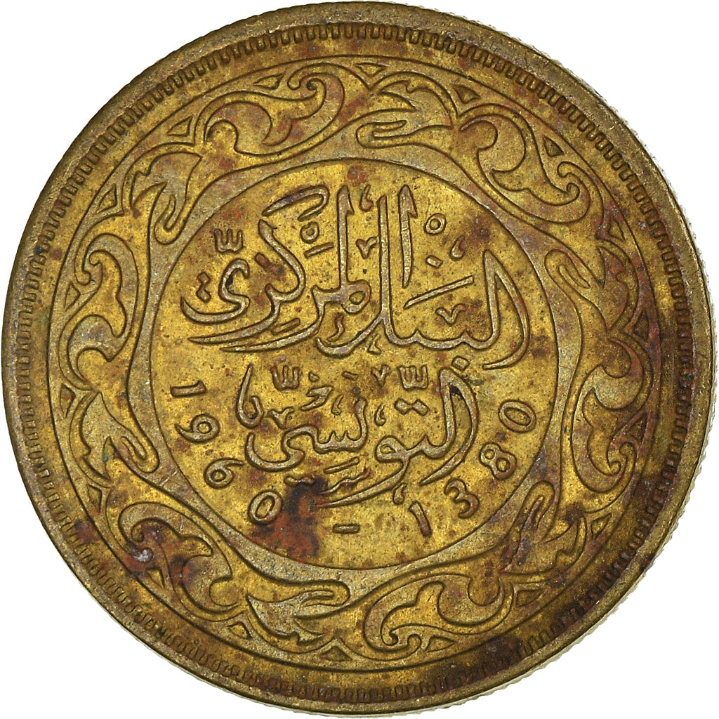 Moneta, Tunisia, 10 Millim, 1960