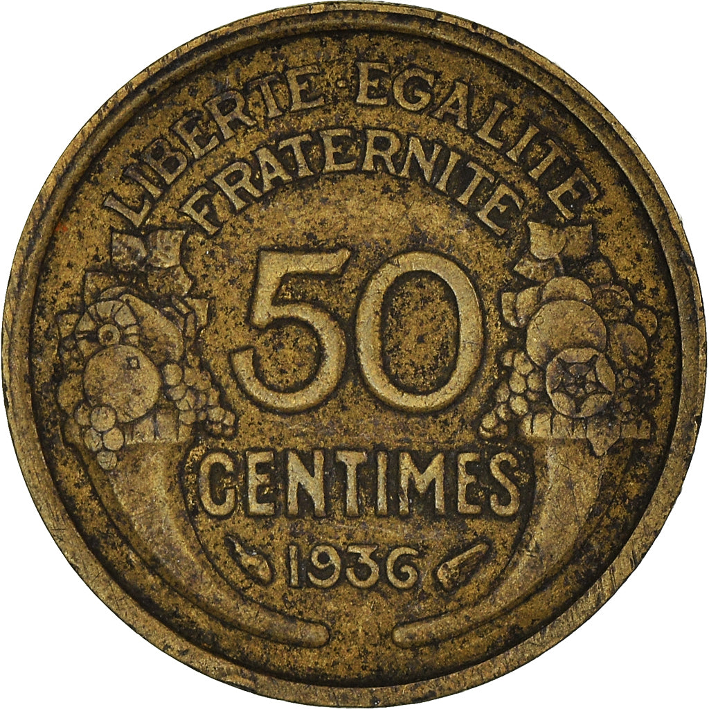 Monnaie, France, 50 Centimes, 1936