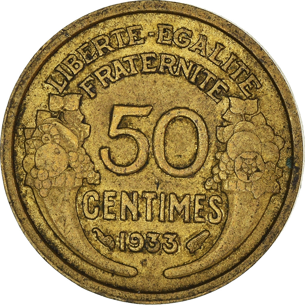 Moneta, Francja, 50 Centimes, 1933