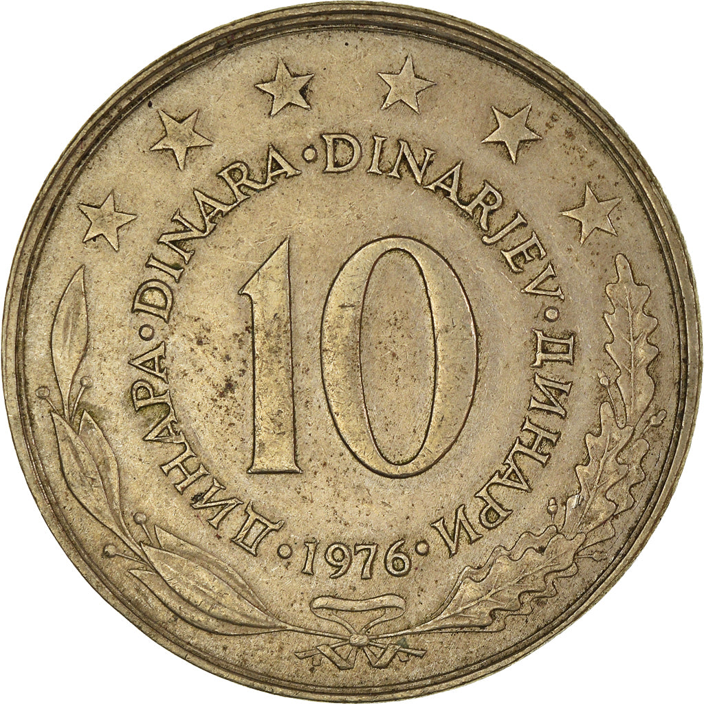 Münze, Jugoslawien, 10 Dinara, 1976