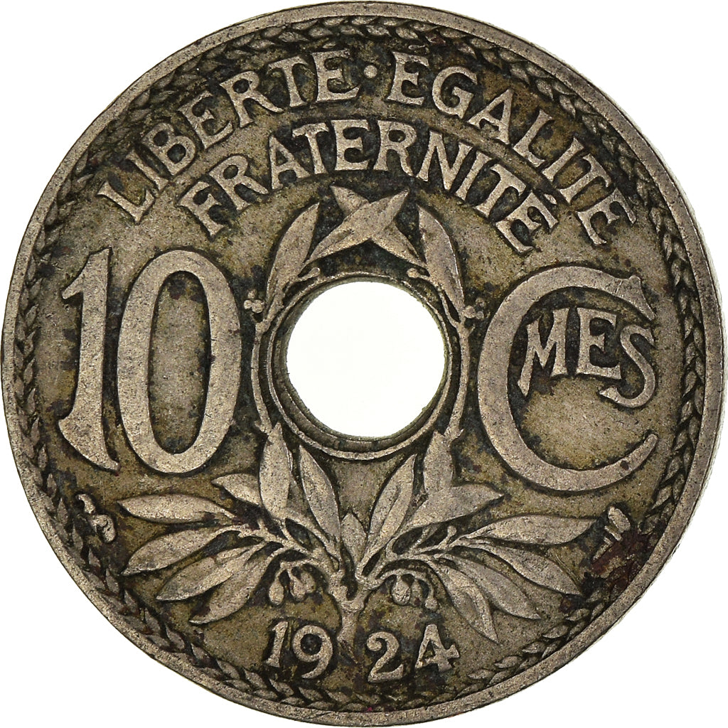 Coin, France, 10 Centimes, 1924