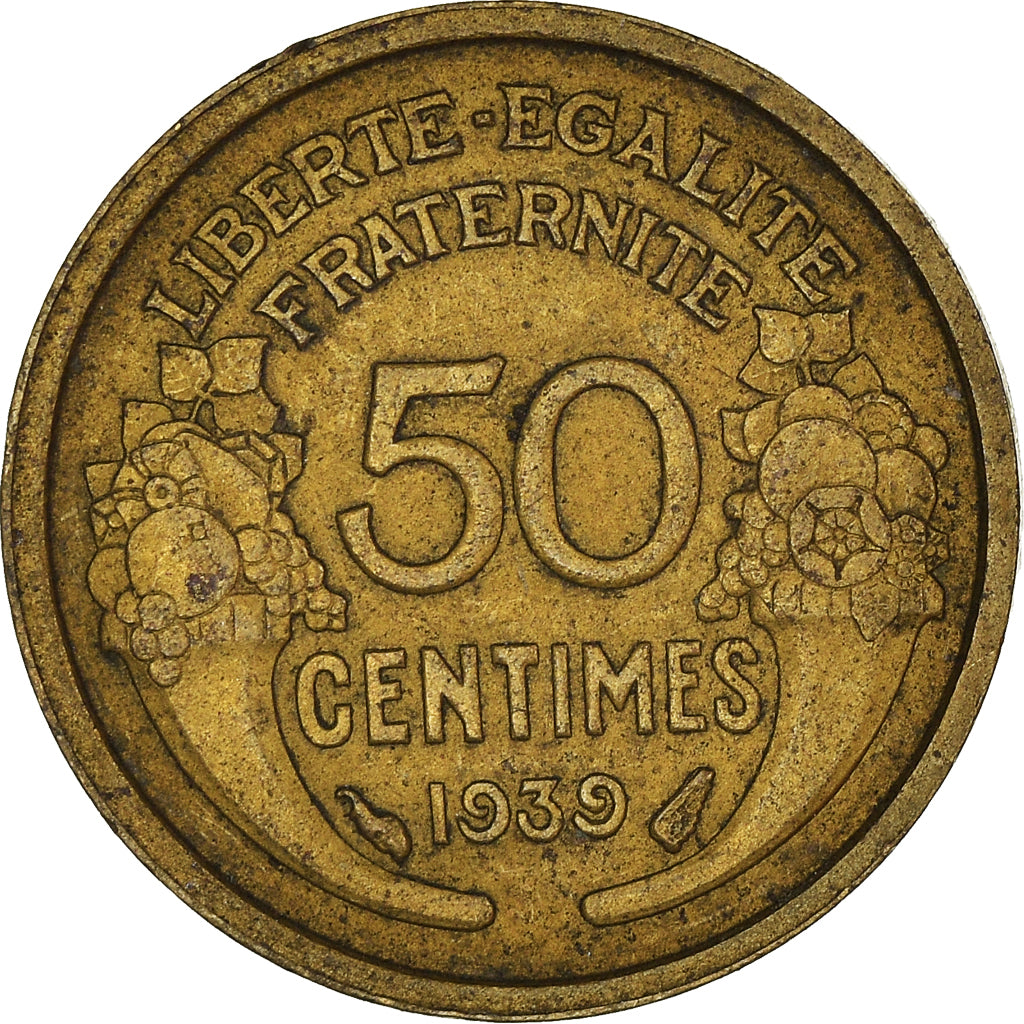 Moneta, Francja, 50 Centimes, 1939