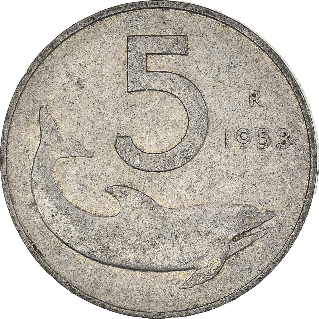 Coin, Italy, 5 Lire, 1953